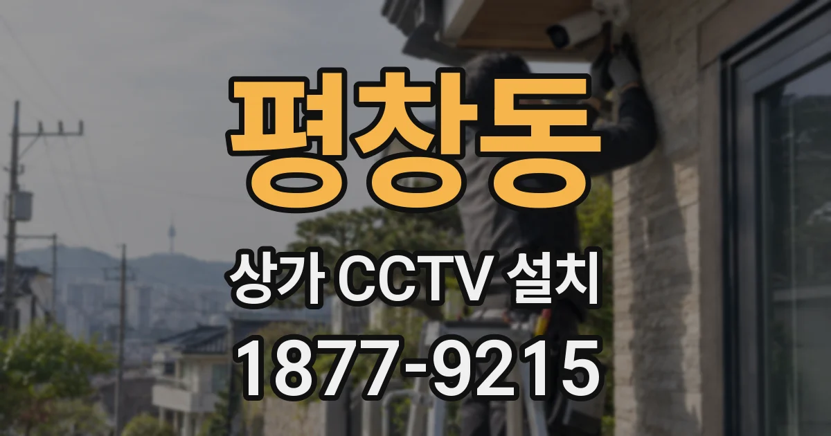 평창동 상가 CCTV 설치