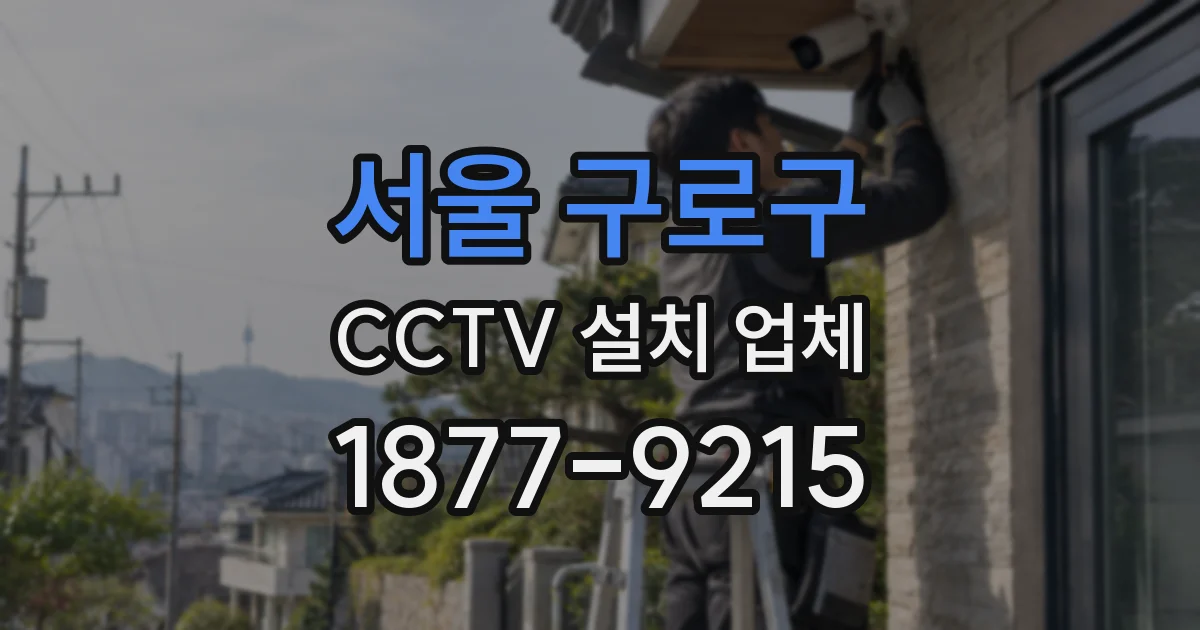 서울 구로구 CCTV 설치 업체