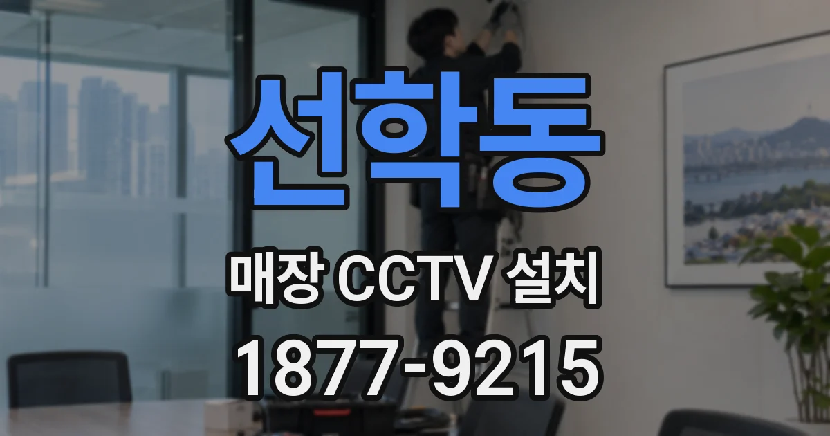 선학동 매장 CCTV 설치
