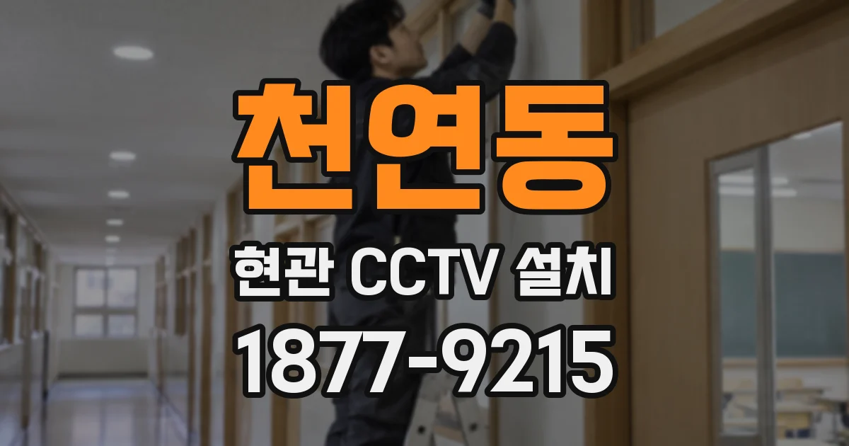 천연동 현관 CCTV 설치