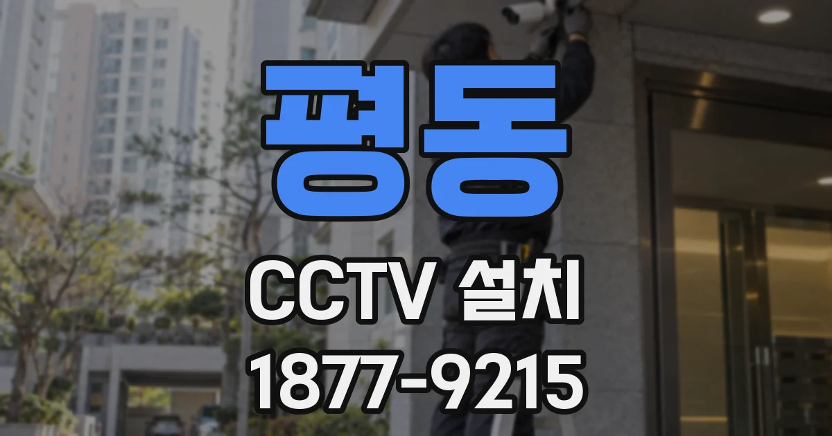 평동 CCTV 설치