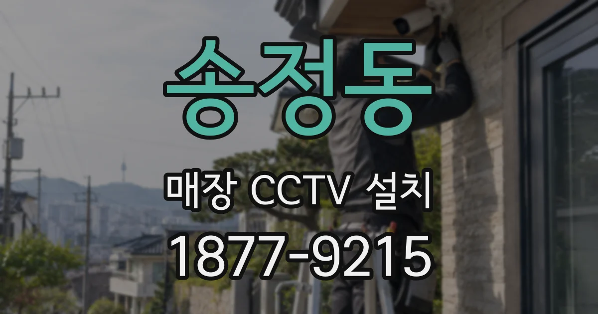 송정동 매장 CCTV 설치