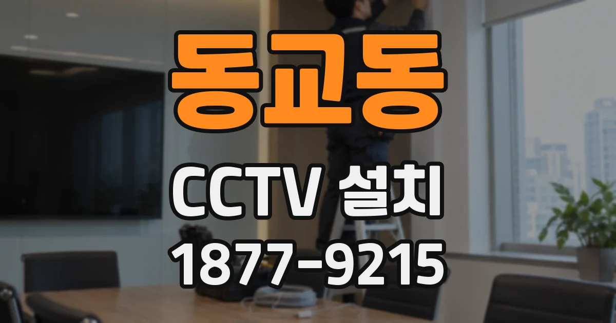 동교동 CCTV 설치