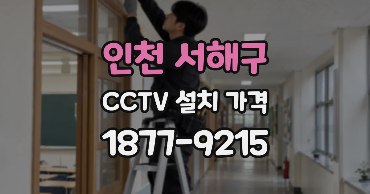 인천 서해구 CCTV 설치 가격