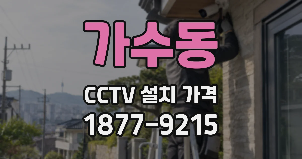 가수동 CCTV 설치 가격