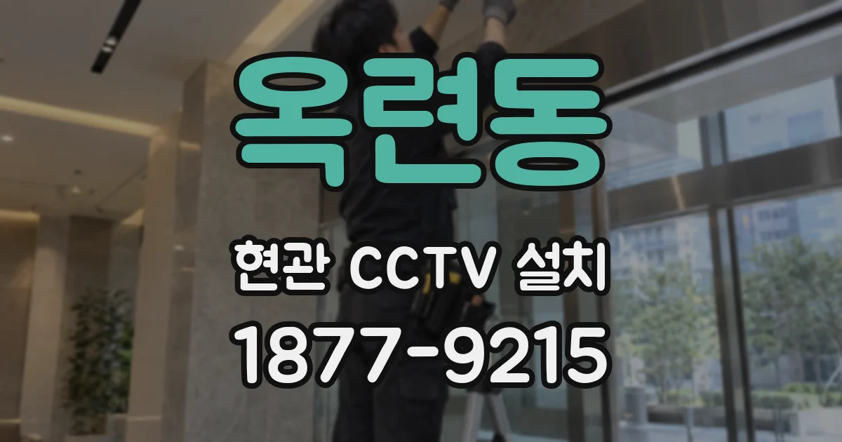 옥련동 현관 CCTV 설치