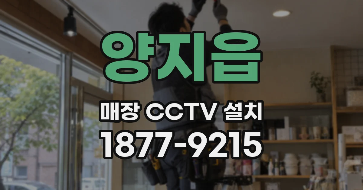 양지읍 매장 CCTV 설치