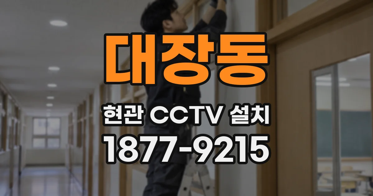 대장동 현관 CCTV 설치