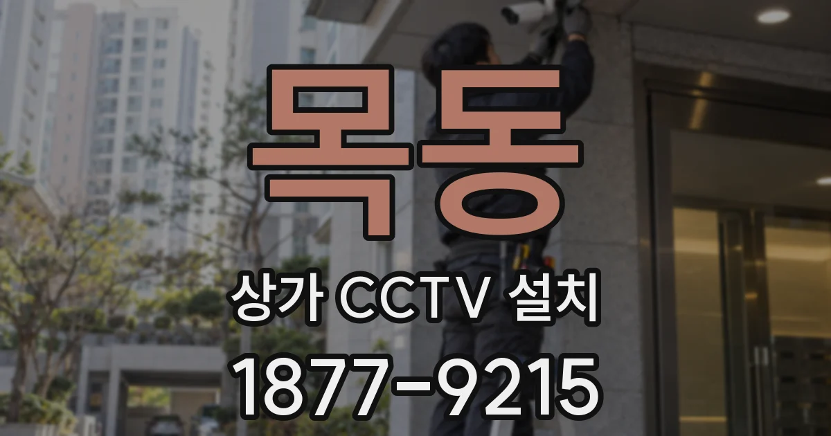 목동 상가 CCTV 설치