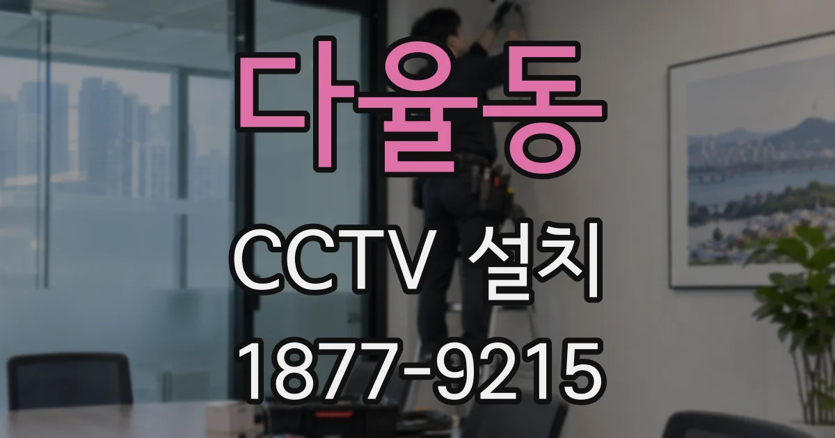 다율동 CCTV 설치