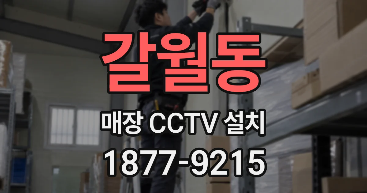갈월동 매장 CCTV 설치