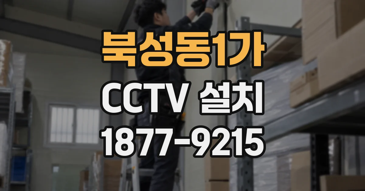 북성동1가 CCTV 설치