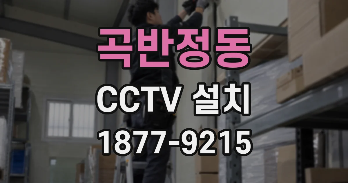 곡반정동 CCTV 설치