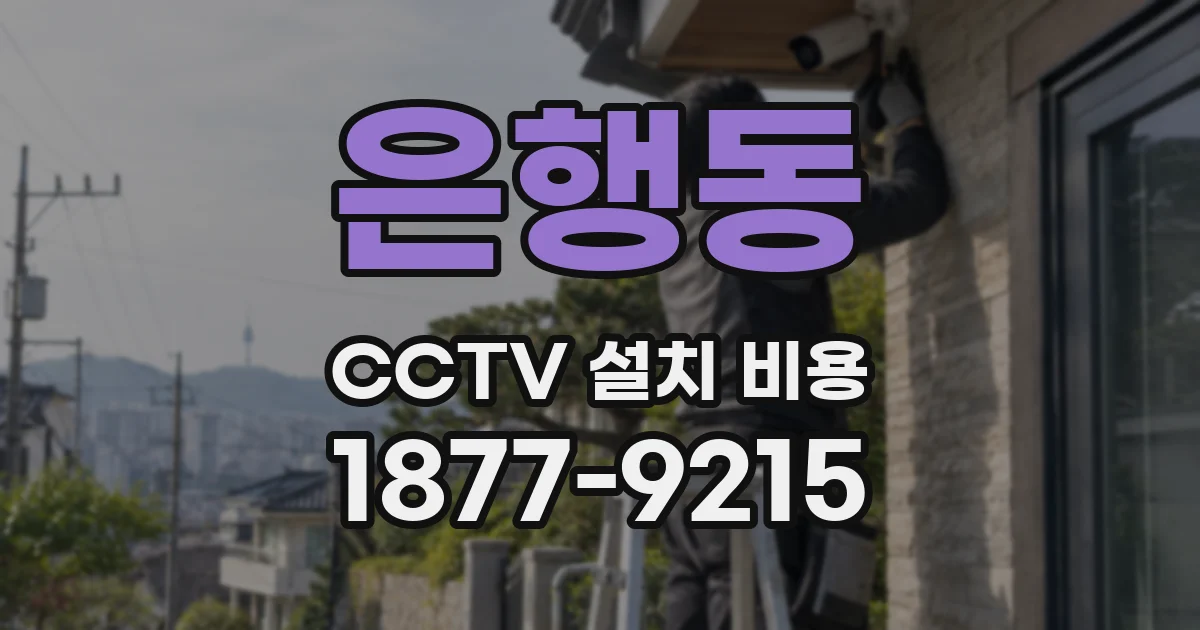 은행동 CCTV 설치 비용
