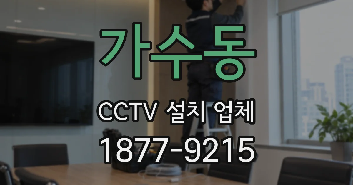 가수동 CCTV 설치 업체
