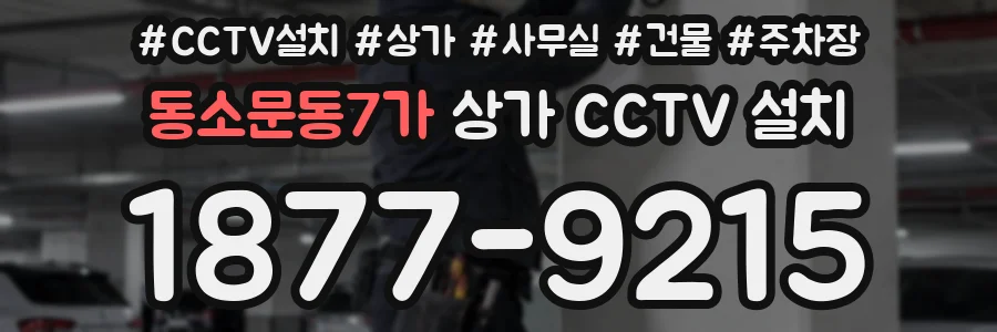 동소문동7가 상가 CCTV 설치