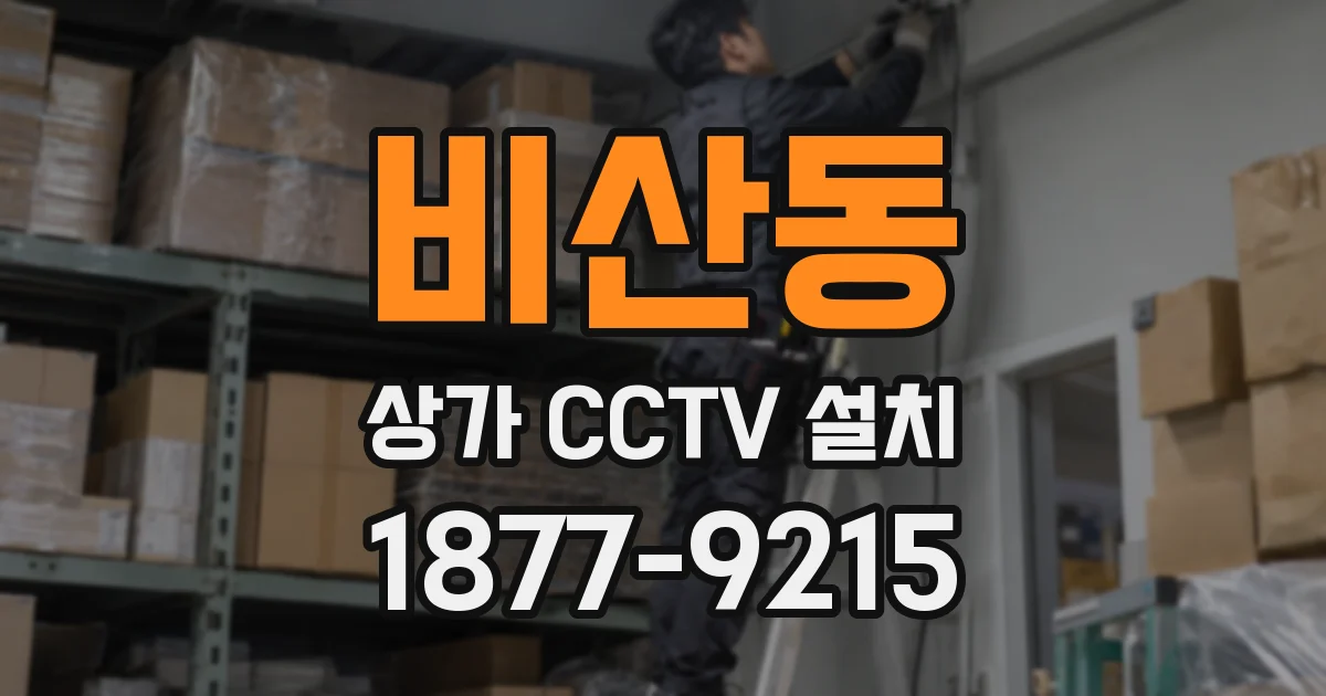 비산동 상가 CCTV 설치