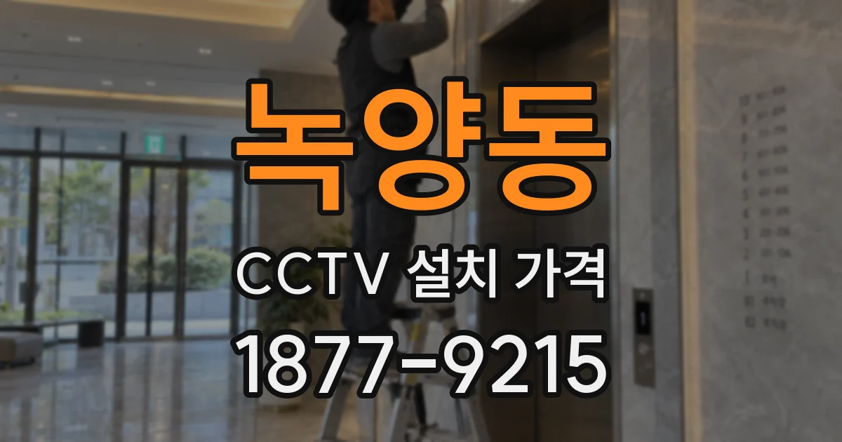 녹양동 CCTV 설치 가격