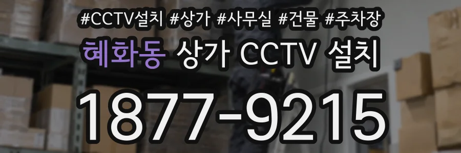 혜화동 상가 CCTV 설치