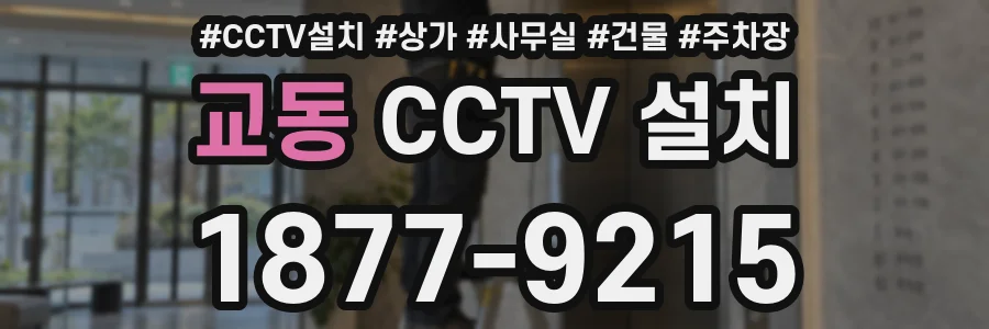 교동 CCTV 설치