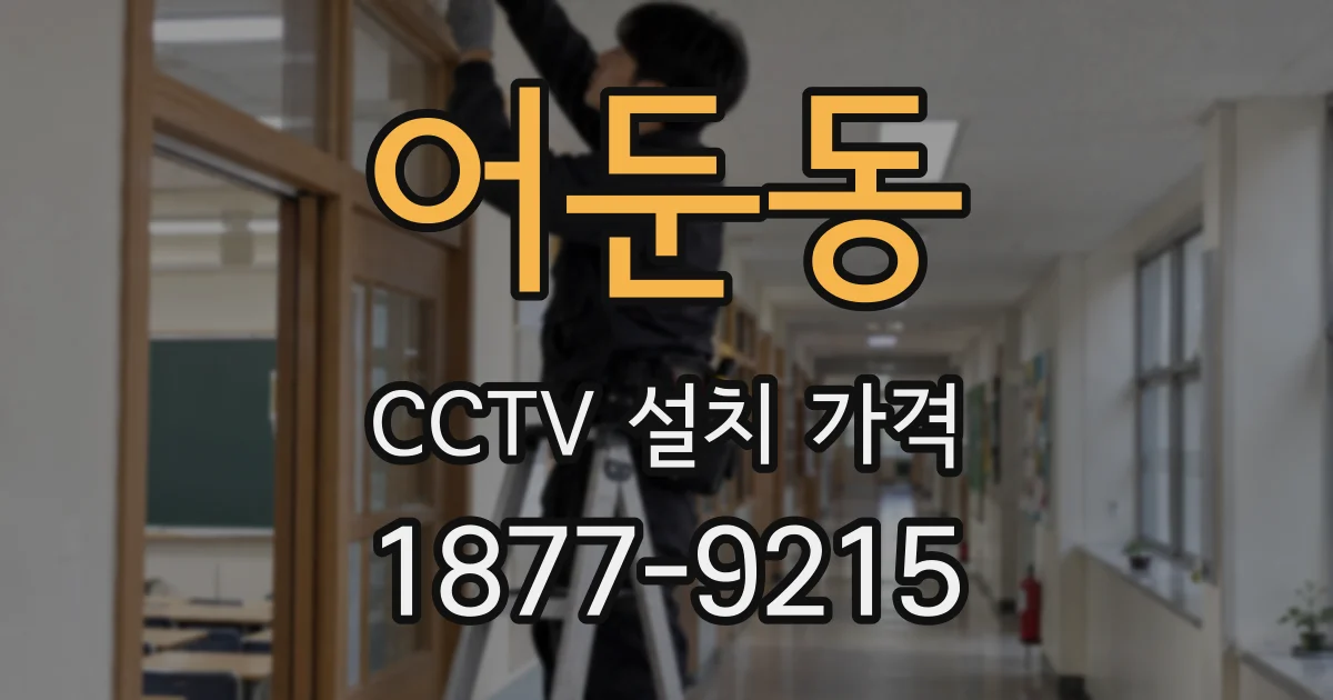 어둔동 CCTV 설치 가격