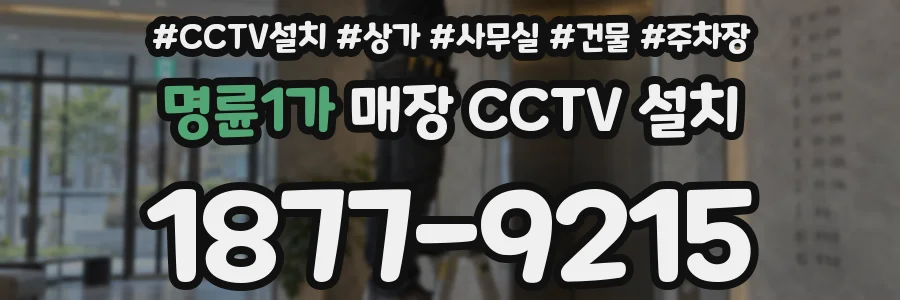 명륜1가 매장 CCTV 설치