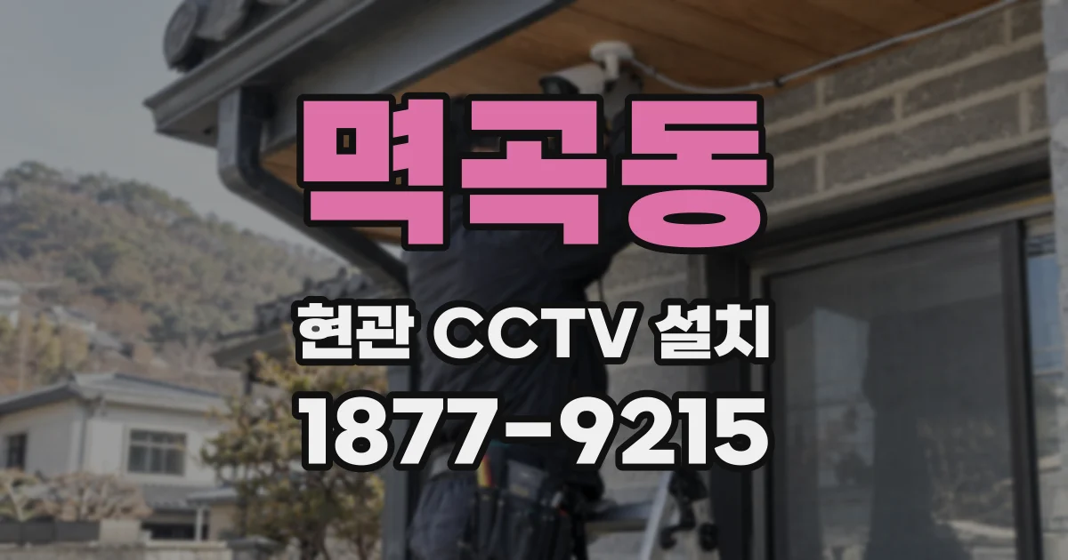 멱곡동 현관 CCTV 설치