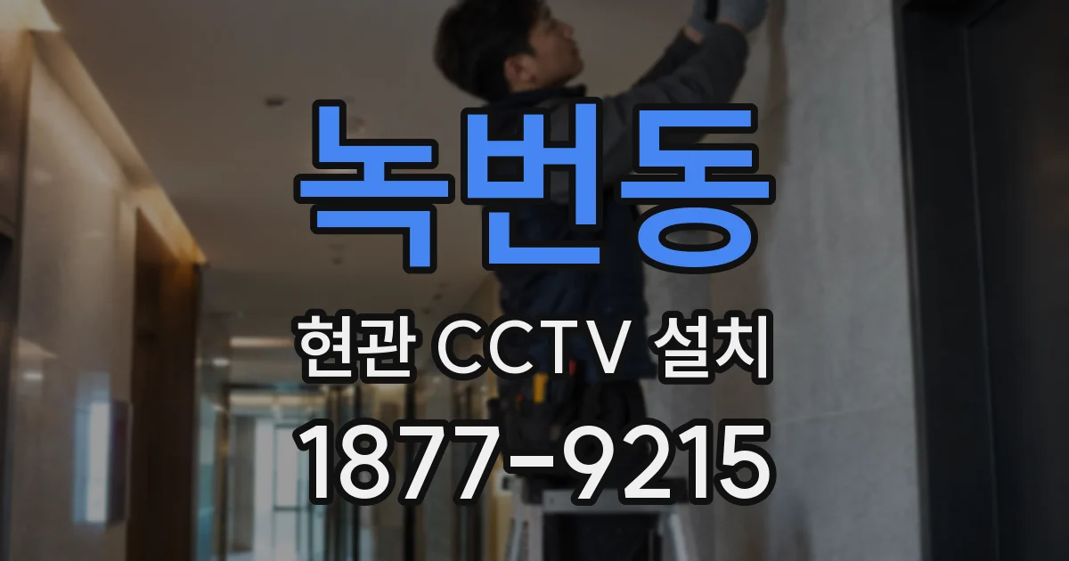 녹번동 현관 CCTV 설치