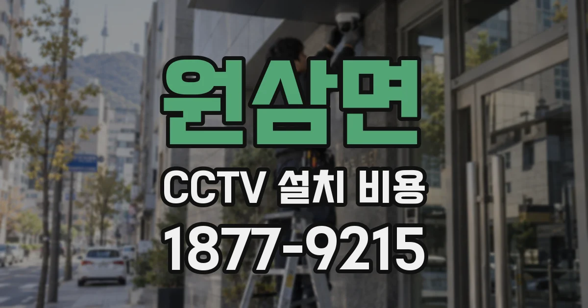 원삼면 CCTV 설치 비용