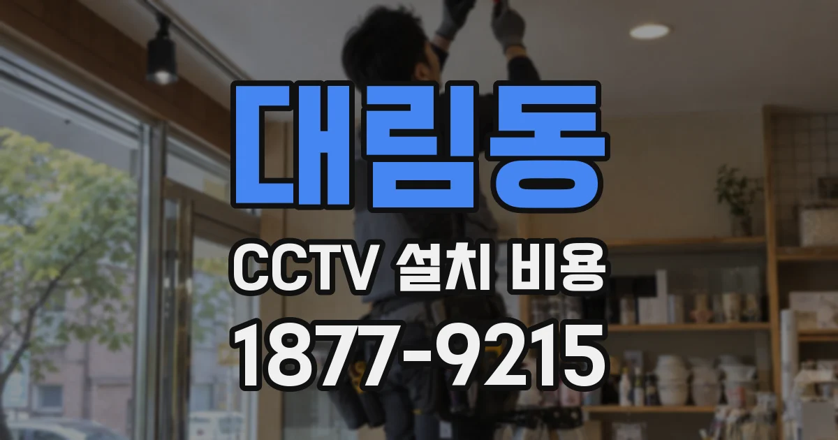 대림동 CCTV 설치 비용