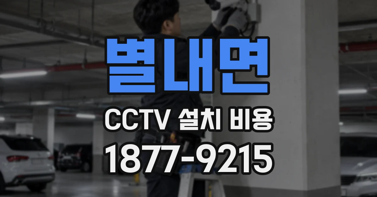 별내면 CCTV 설치 비용