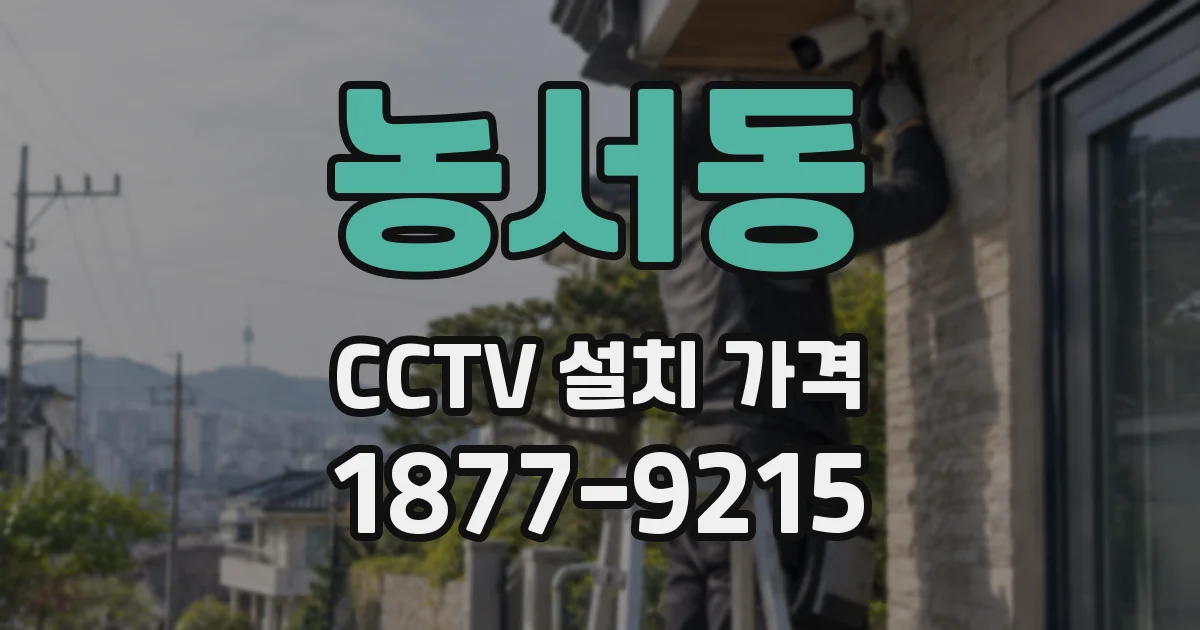 농서동 CCTV 설치 가격