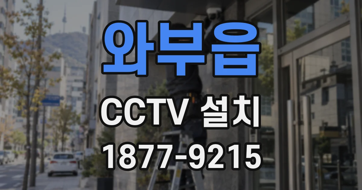 와부읍 CCTV 설치