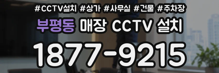 부평동 매장 CCTV 설치