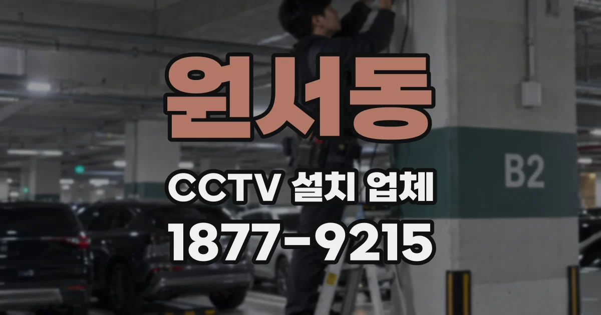 원서동 CCTV 설치 업체