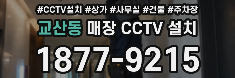 교산동 매장 CCTV 설치