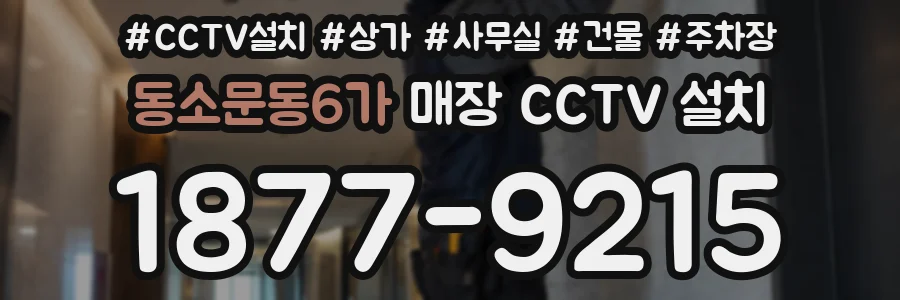 동소문동6가 매장 CCTV 설치