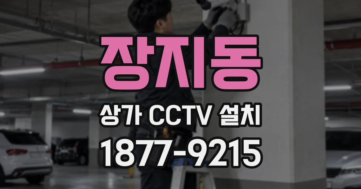 장지동 상가 CCTV 설치