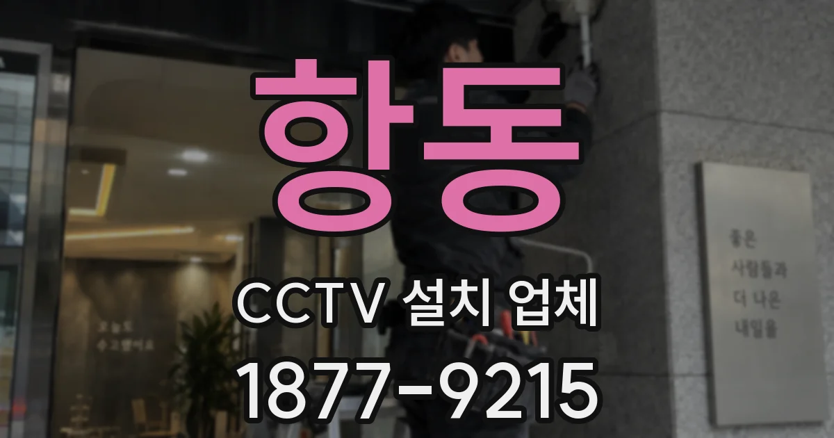 항동 CCTV 설치 업체