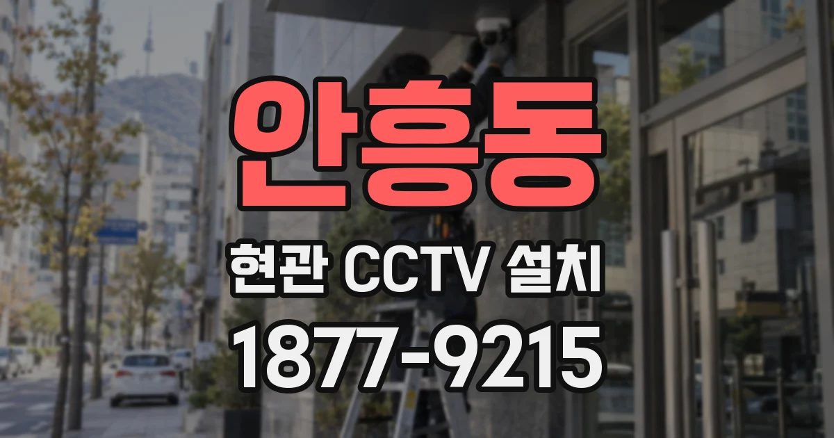 안흥동 현관 CCTV 설치