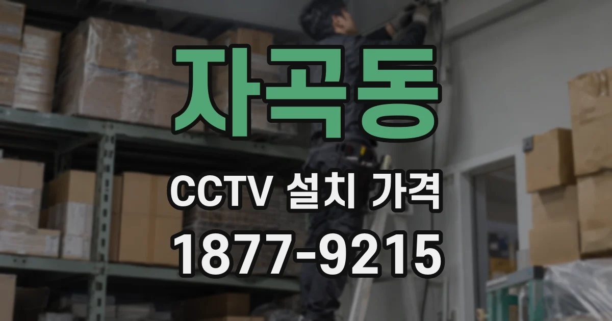 자곡동 CCTV 설치 가격