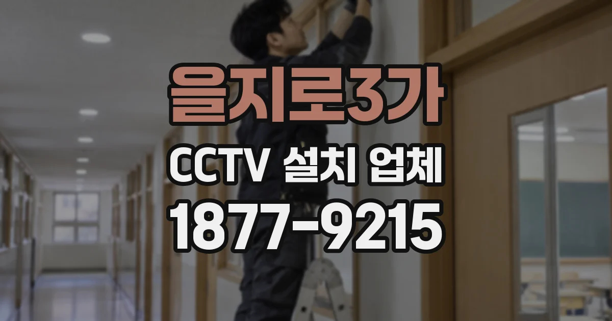 을지로3가 CCTV 설치 업체