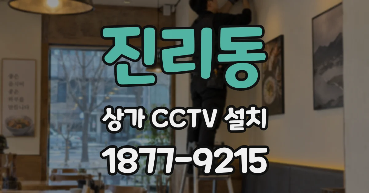 진리동 상가 CCTV 설치