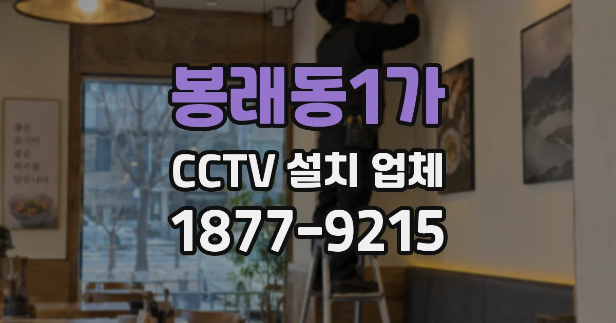 봉래동1가 CCTV 설치 업체
