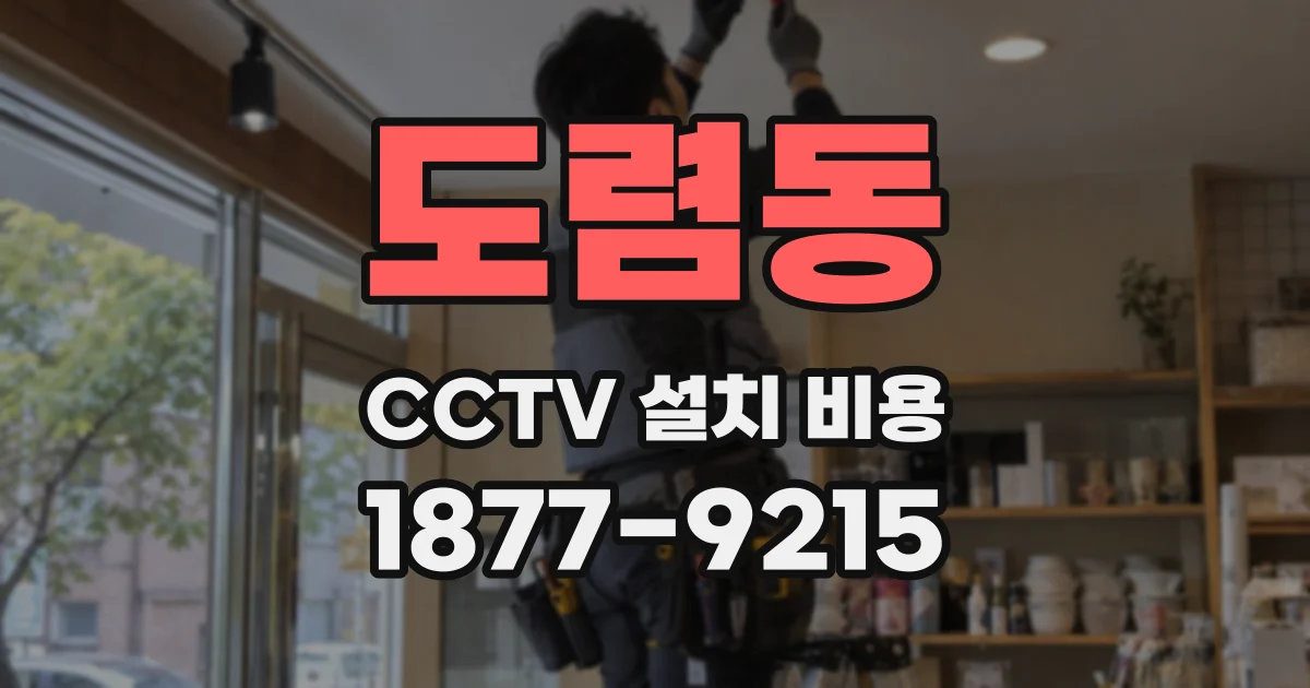 도렴동 CCTV 설치 비용