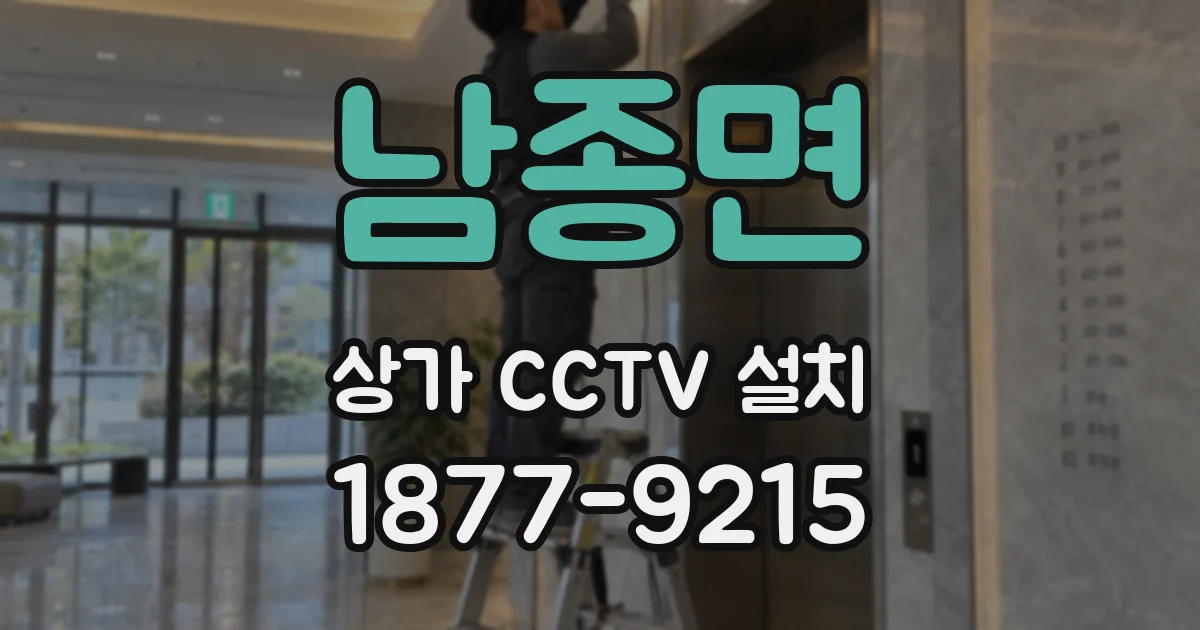 남종면 상가 CCTV 설치