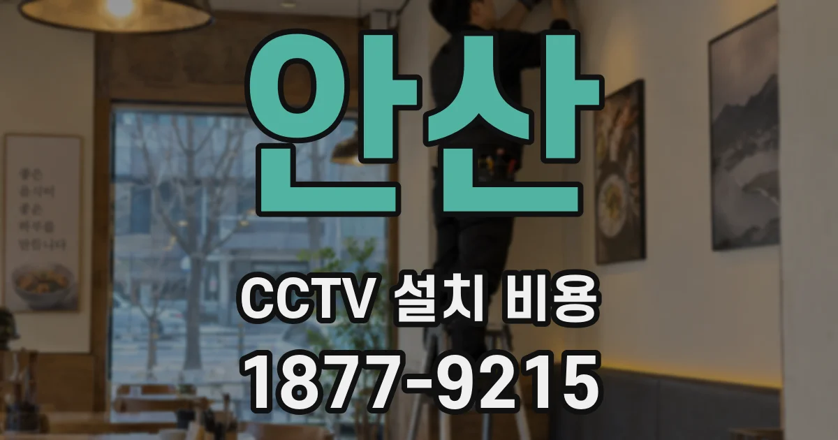 안산 CCTV 설치 비용