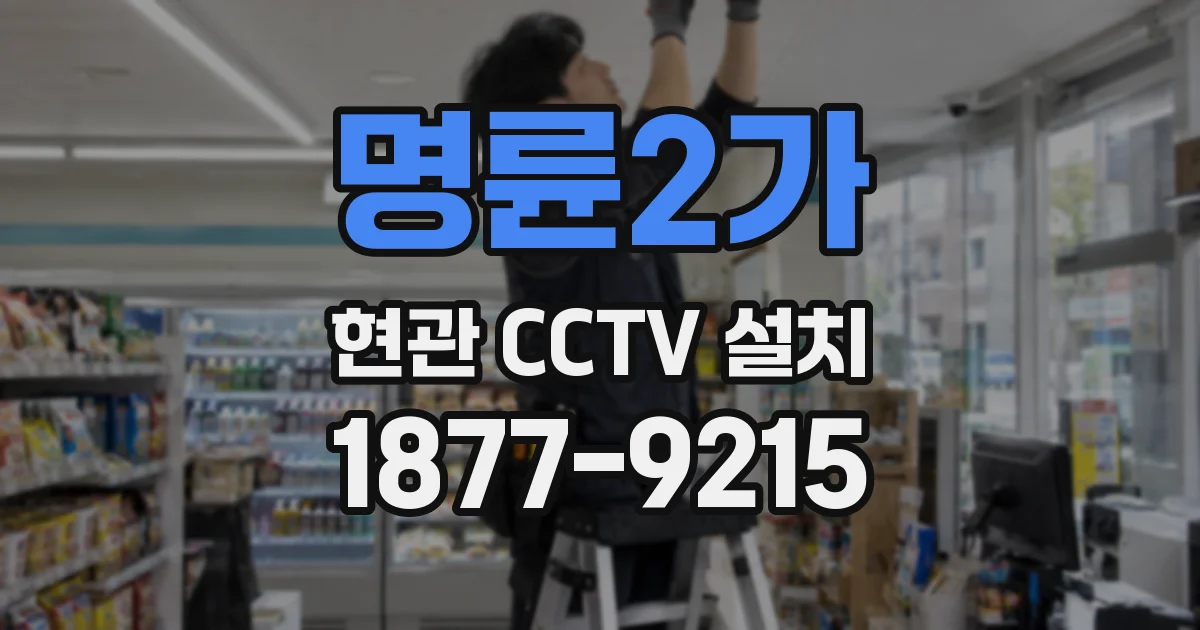 명륜2가 현관 CCTV 설치