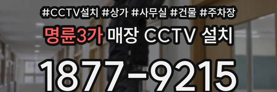 명륜3가 매장 CCTV 설치
