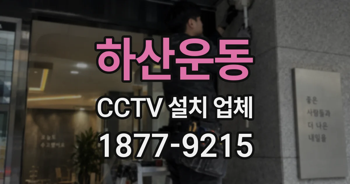 하산운동 CCTV 설치 업체